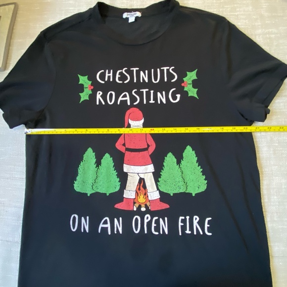 Distillery Apparel Mens Black Cotton Festive Funny Holiday T-Shirt- Sz-L - Picture 10 of 12